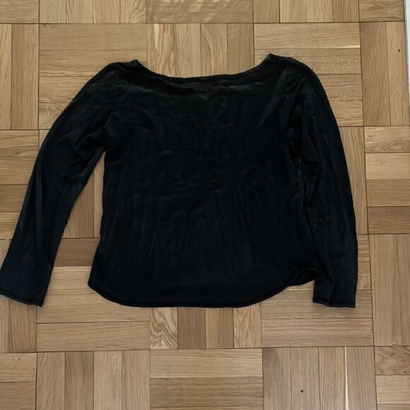 Juicy Couture long sleeve black top in Medium - Picture 3 of 5